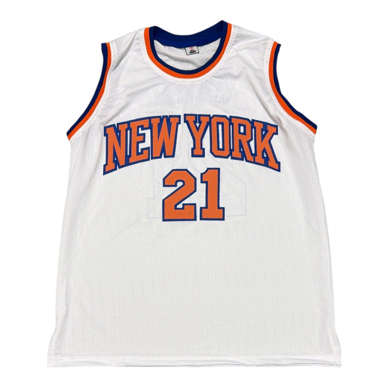 Charlie Ward Signed New York Knicks Custom Jersey w/ 99 ECF Champs JSA Wit COA