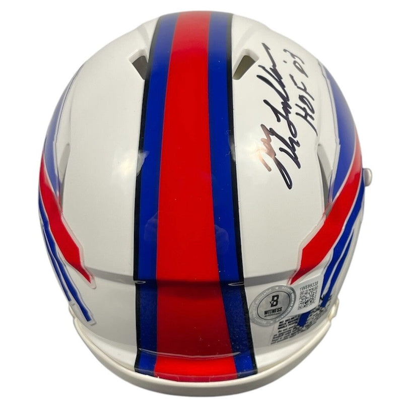 Joe DeLamielleure Signed Bills Speed Mini Helmet w/ HOF 03 Beckett Wit BAS COA