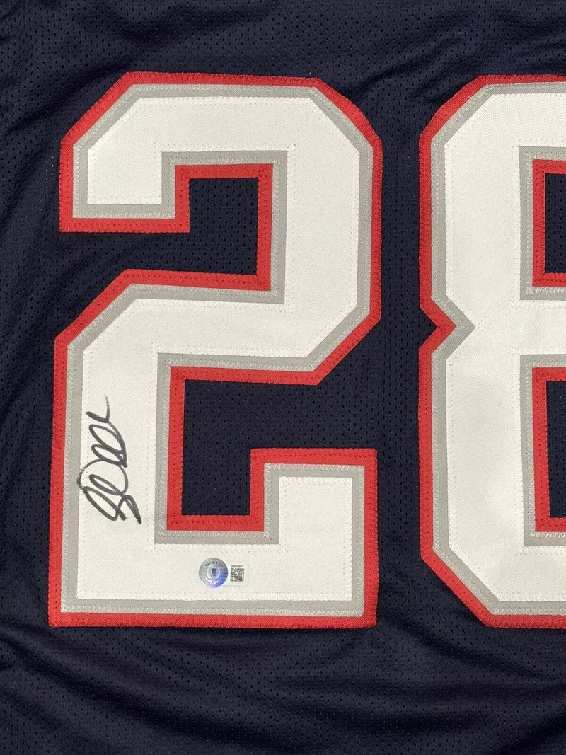 Corey Dillon Signed New England Patriots Custom Jersey Beckett Witness BAS COA