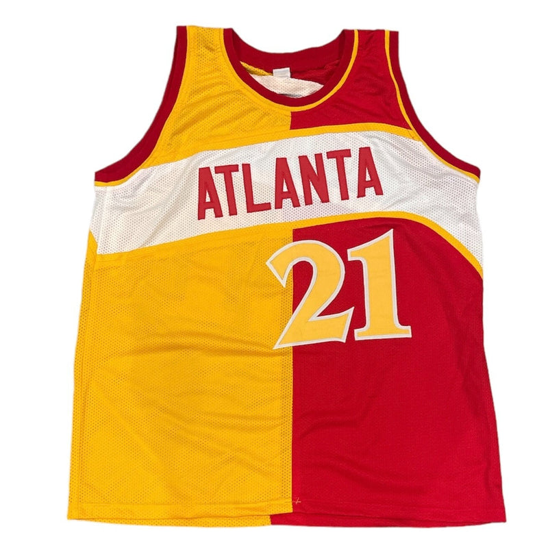 Dominique Wilkins Signed Atlanta Hawks Custom Jersey Beckett Witness BAS COA