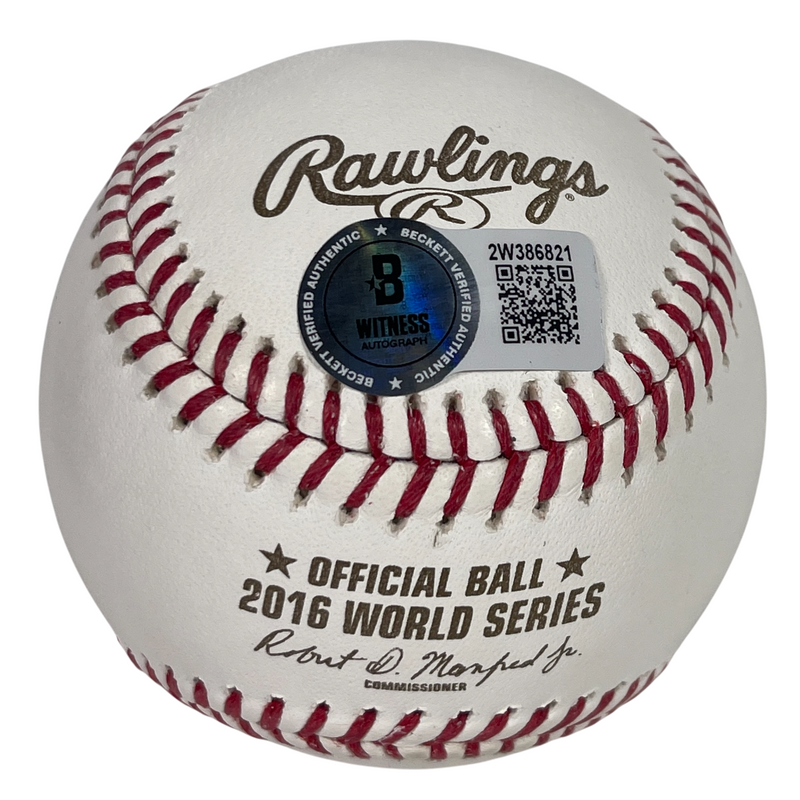 Ben Zobrist Signed Auto 2016 World Series Baseball w 2016 WS MVP Beckett BAS COA