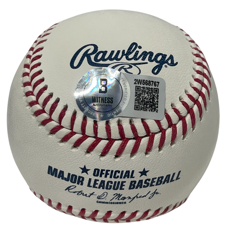 Rick Monday Signed ROMLB Baseball w/ 81 WS Champs Beckett Witness BAS COA