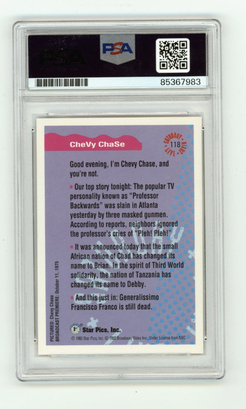 Chevy Chase 1992 Star Pics Saturday Night Live #118 SNL Signed PSA 10 Auto