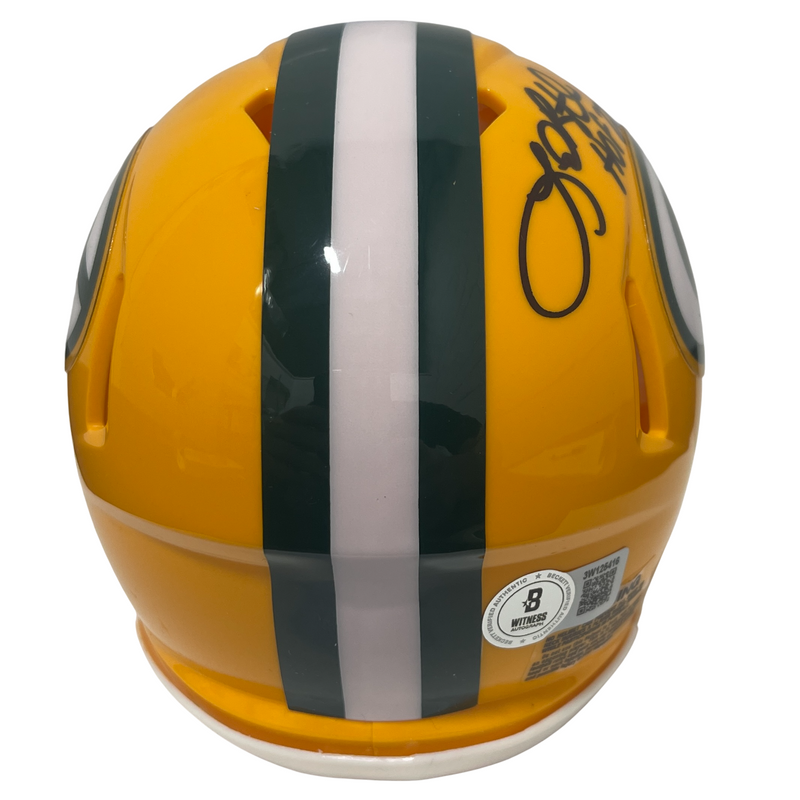 LeRoy Butler Signed Packers Speed Mini Helmet w/  HOF 22 Beckett Witness BAS COA