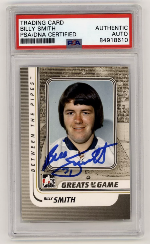 Billy Smith 2010-11 ITG Between The Pipes #147 Signed PSA Authentic Auto NYI HOF