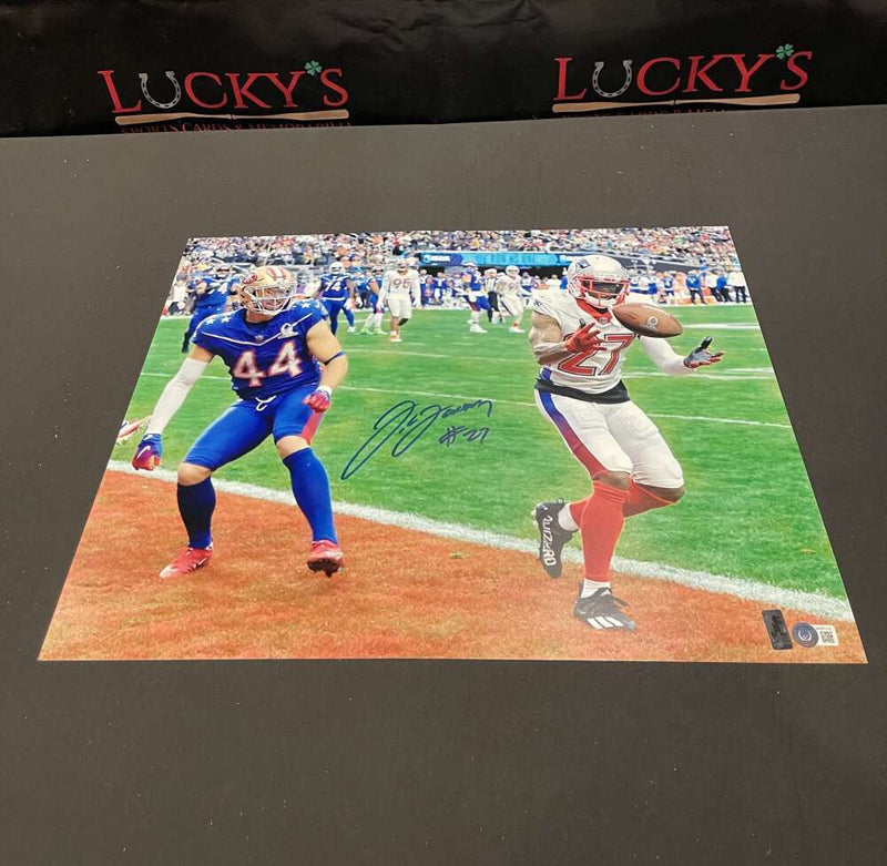 JC Jackson Signed Auto Autographed 16x20 Photo Pro Bowl BAS COA Patriots