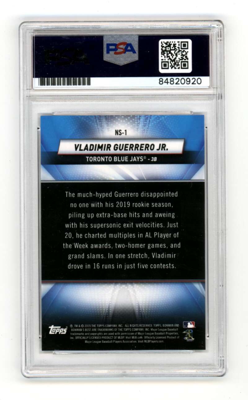 Vladimir Guerrero Jr. 2019 Bowman's Best Neophyte Atomic Ref Signed PSA 10 Auto