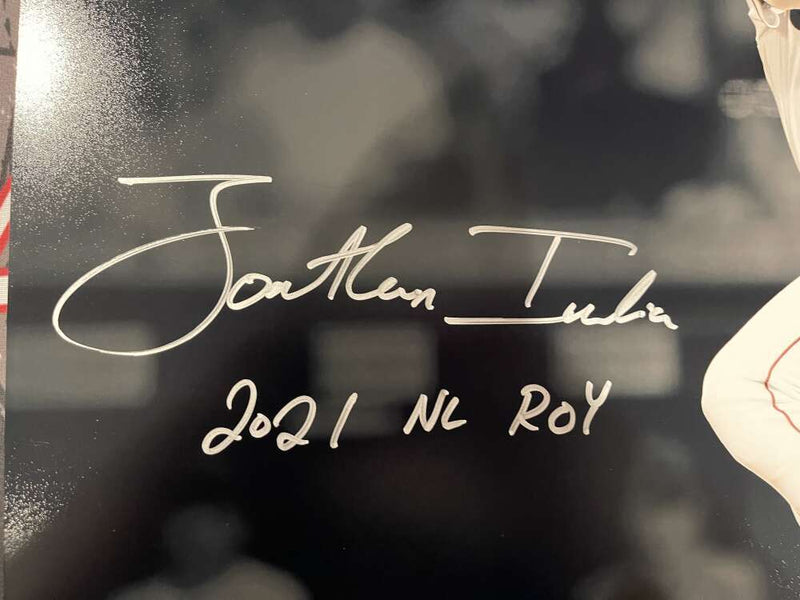 Jonathan India Signed Auto 16x20 Photo Spotlight PSA ITP COA 2021 NL ROY Reds