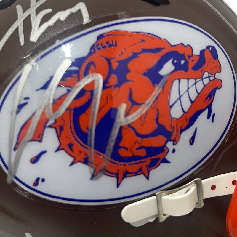 Adam Sandler & Henry Winkler Dual Signed Waterboy Mini Helmet w/ 2 Insc JSA COA