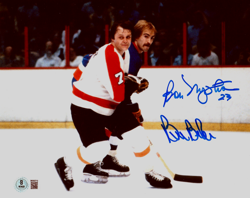 Bobby Nystrom & Bill Barber Dual Signed 8x10 Photo Beckett BAS COA Islanders HOF