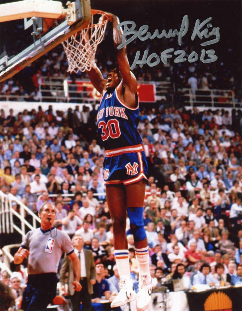 Bernard King Signed Autographed New York Knick 8x10 Photo w/ HOF 13 LSCM COA #14