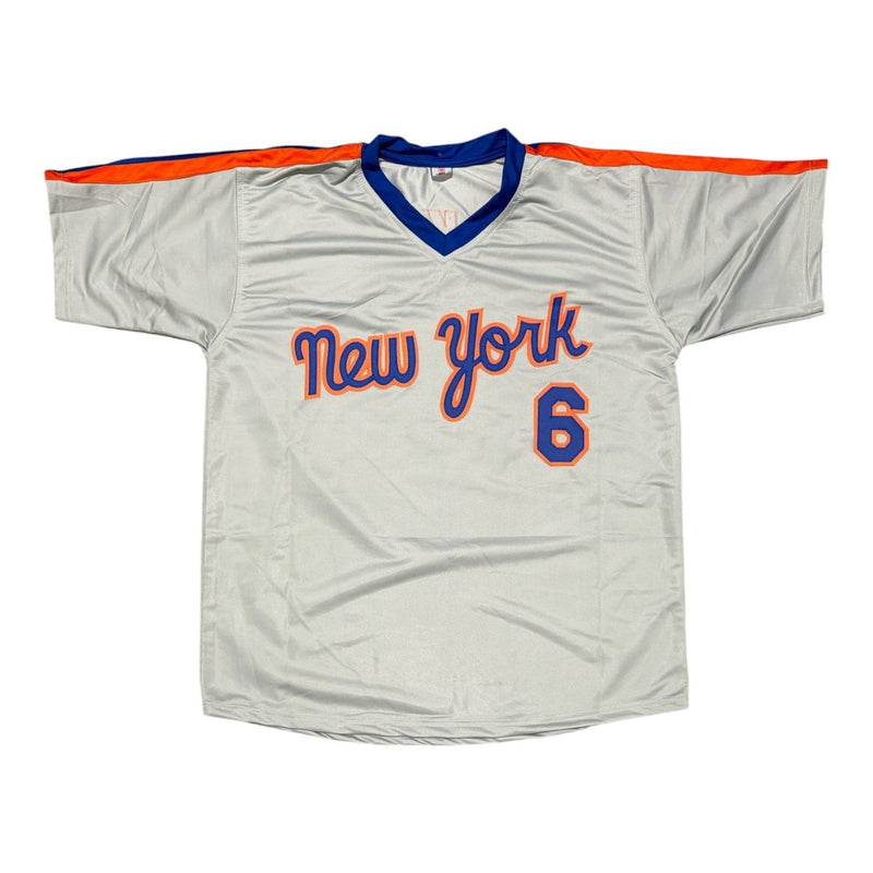 Wally Backman Signed Mets Custom Jersey w/ 86 WS Champs Beckett Wit BAS COA