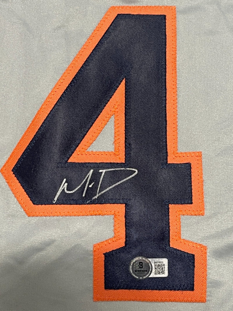 Mauricio Dubon Signed Houston Astros Custom Jersey Beckett Witness BAS COA