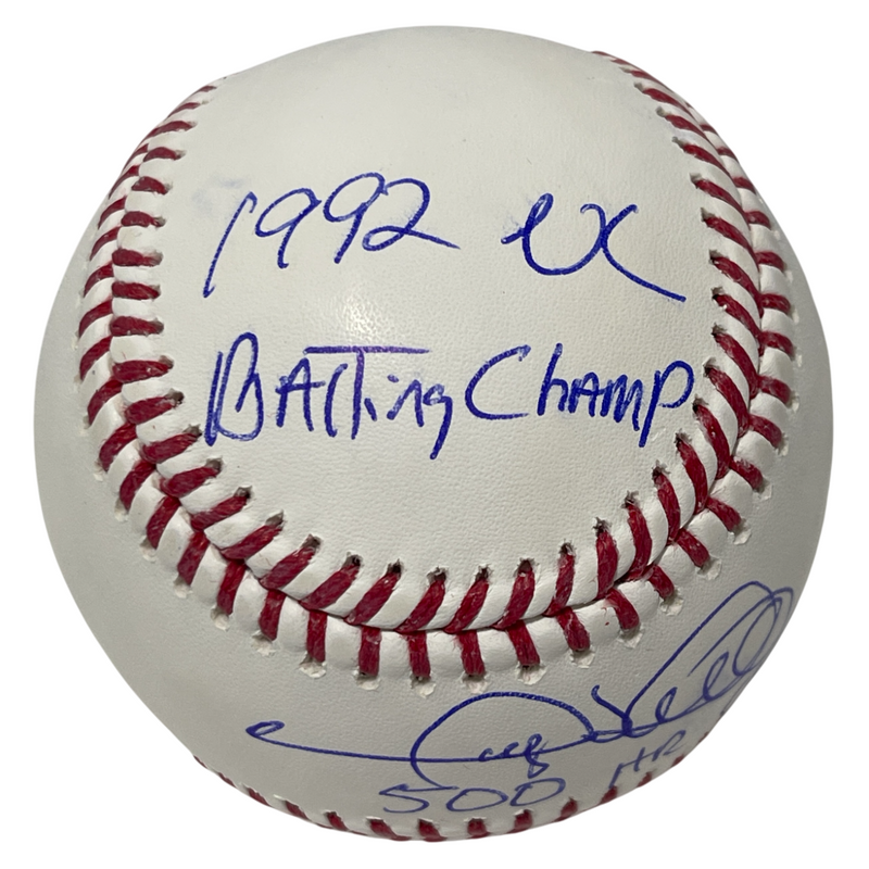 Gary Sheffield Signed ROMLB Baseball w/ 3 Insc 500 HR ++ Beckett Witness BAS COA