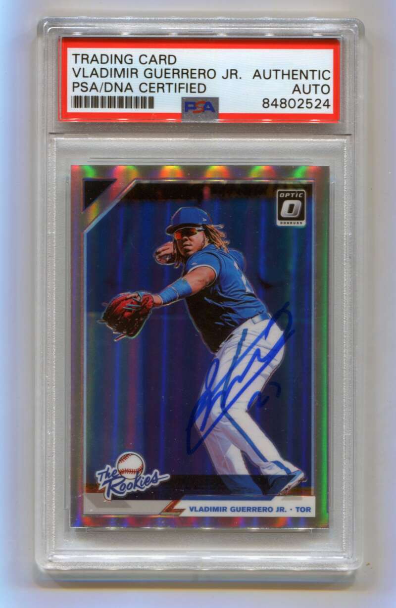Vladimir Guerrero Jr 2019 Donruss Optic The Rookies Prizm Signed RC PSA Auto