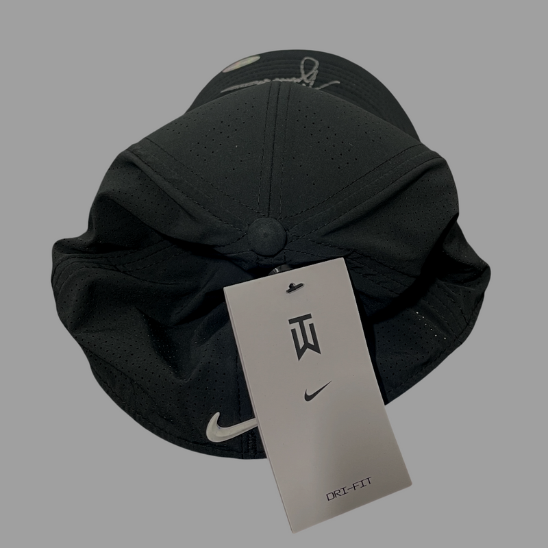 Tiger Woods Signed Autographed Nike AeroBill Black Hat Upper Deck UDA COA Golf