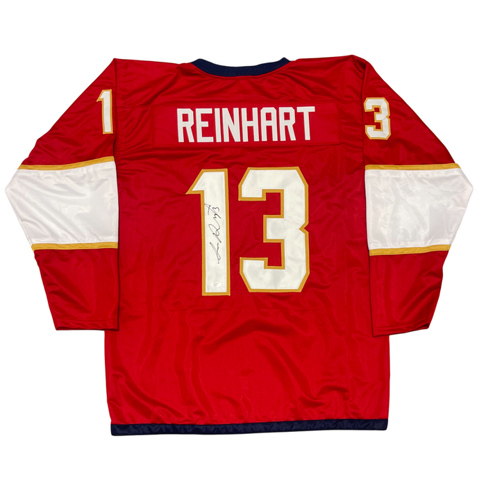 Sam Reinhart Signed Autographed Florida Panthers Custom Red Jersey JSA COA