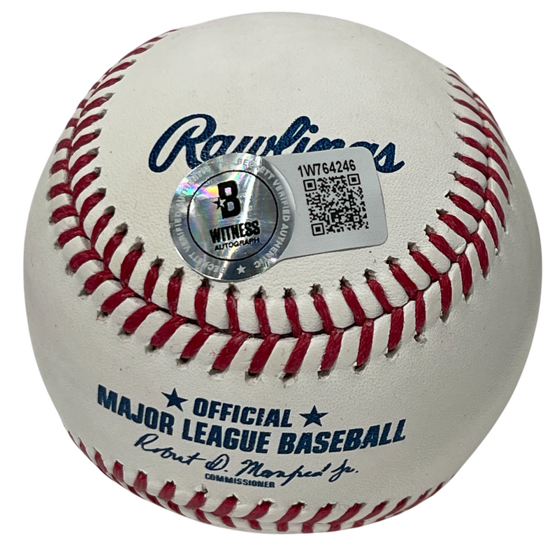 Frank Thomas Signed ROMLB Baseball w/ HOF 2014 Beckett Witness BAS COA