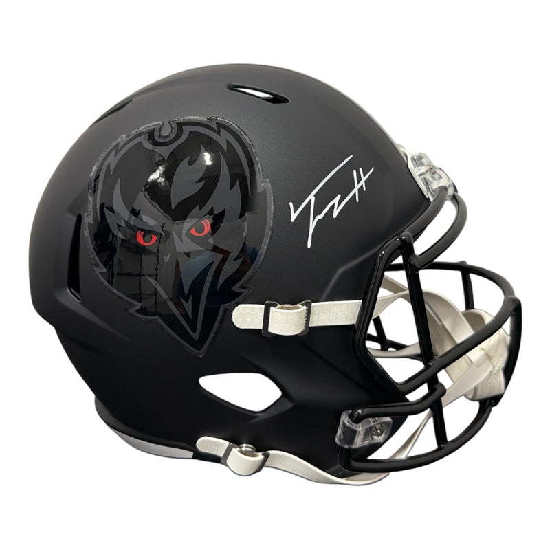 Trey Hendrickson Signed Ravens Alt #2 FS Full Size Helmet JSA Witness COA
