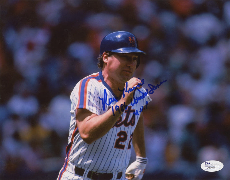 Ray Knight Signed Autographed Mets 8x10 Photo w 1986 World Series MVP JSA COA #5