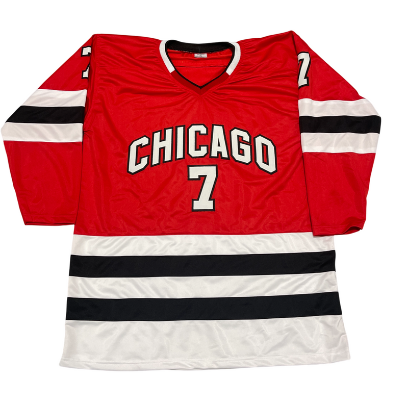 Chris Chelios Signed Blackhawks Custom Jersey w/ 3x Ins Beckett Wit BAS COA