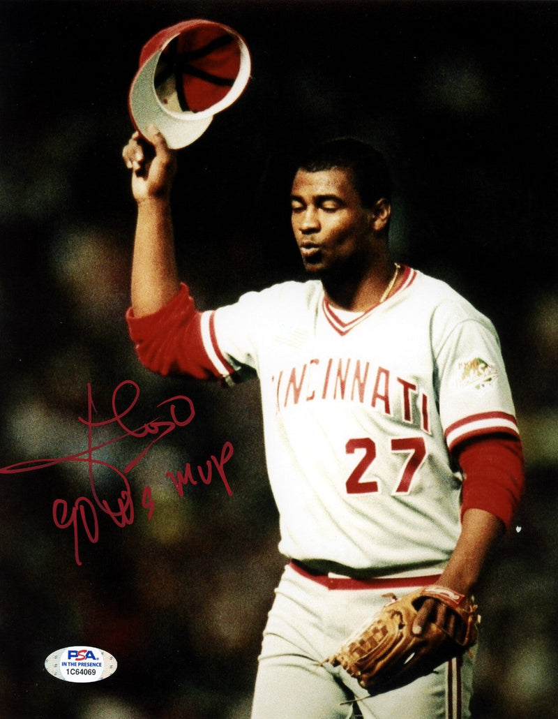 Jose Rijo Signed Autographed Cincinnati Reds 8x10 Photo w/ 90 WS MVP PSA COA #4