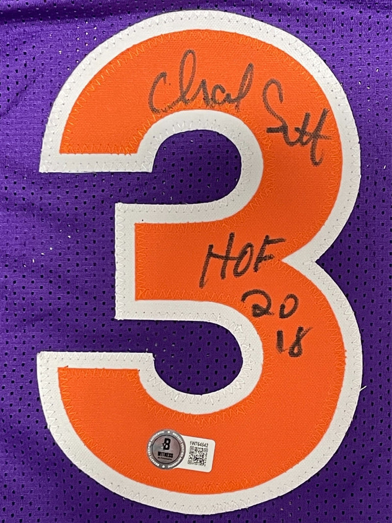 Charlie Scott Signed Suns Custom Jersey w/ HOF 2018 Beckett Witness BAS COA