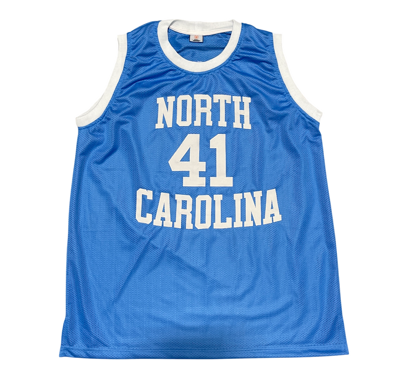 Sam Perkins Signed North Carolina UNC Custom Jersey Beckett Witness BAS COA