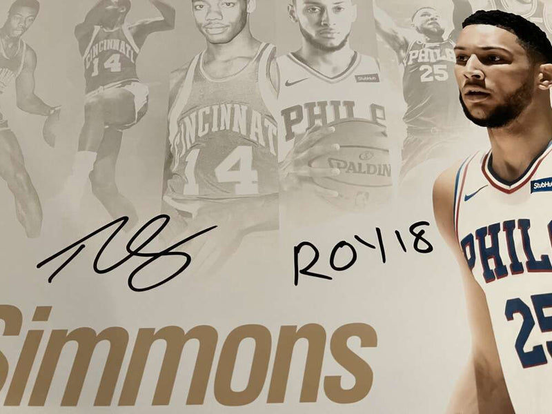 Ben Simmons Signed 20x24 Photo NBA Royalty "ROY 18" 11/125 UDA COA 76ers