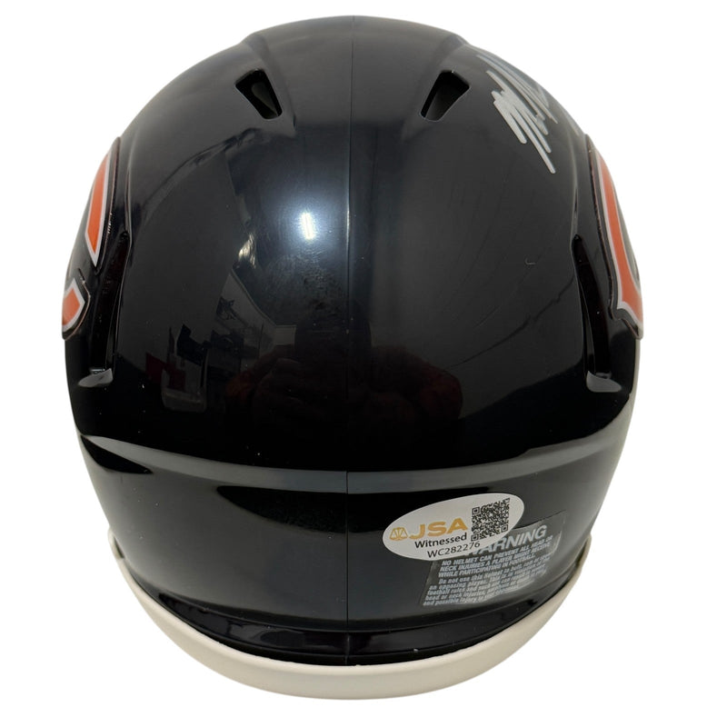Mike Singletary Signed Autographed Chicago Bears Speed Mini Helmet JSA Wit. COA