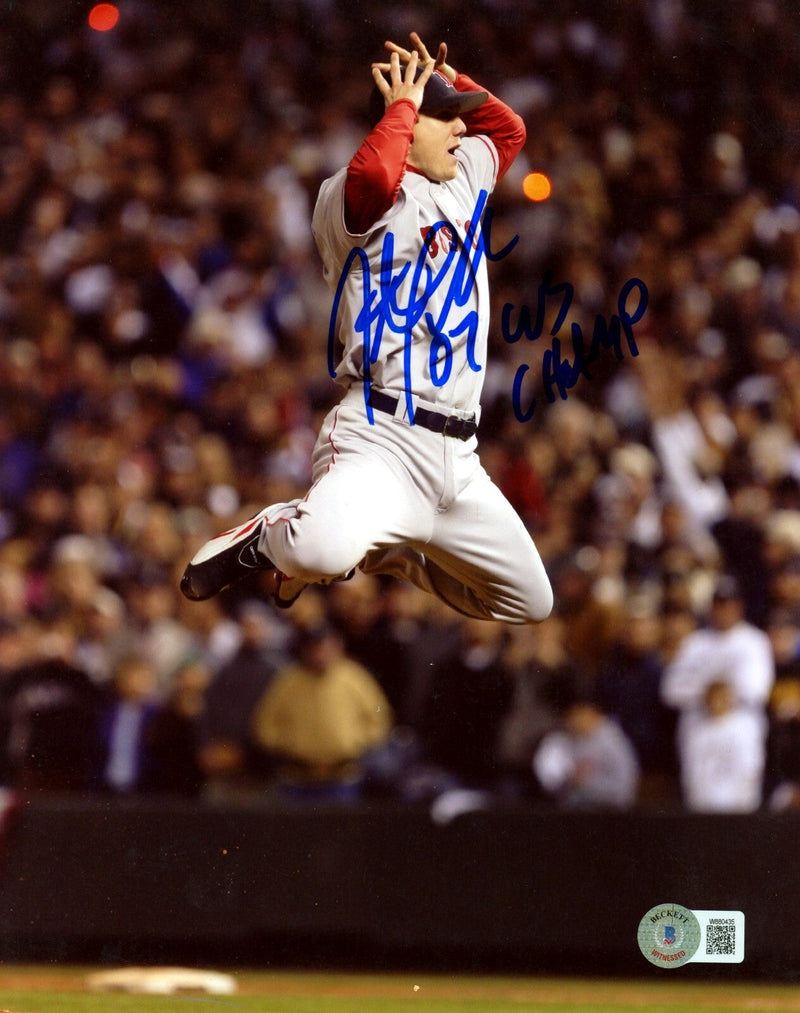 Jonathan Papelbon Signed Red Sox 8x10 Photo w/ 07 WS Champ Beckett W BAS COA #2