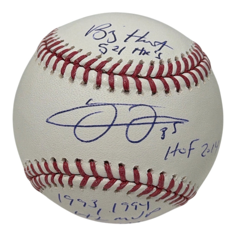 Frank Thomas Signed Autographed ROMLB Baseball w/ 5 Stat Insc JSA COA White Sox