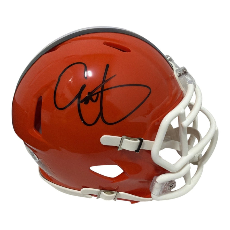 Eric Metcalf Signed Cleveland Browns TB Mini Helmet JSA Witness COA