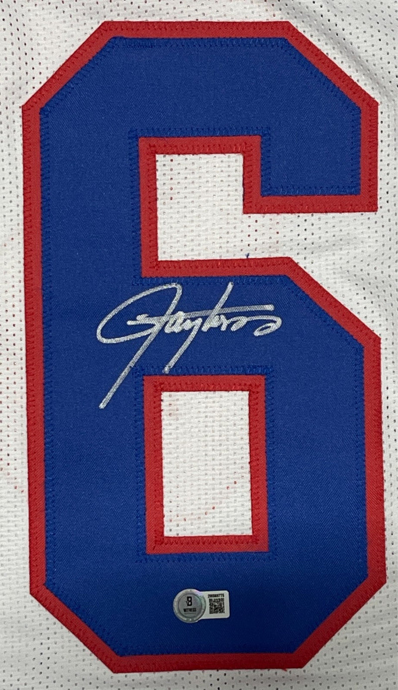 Lawrence Taylor Signed Auto New York Giants Custom Jersey Beckett Wit BAS COA
