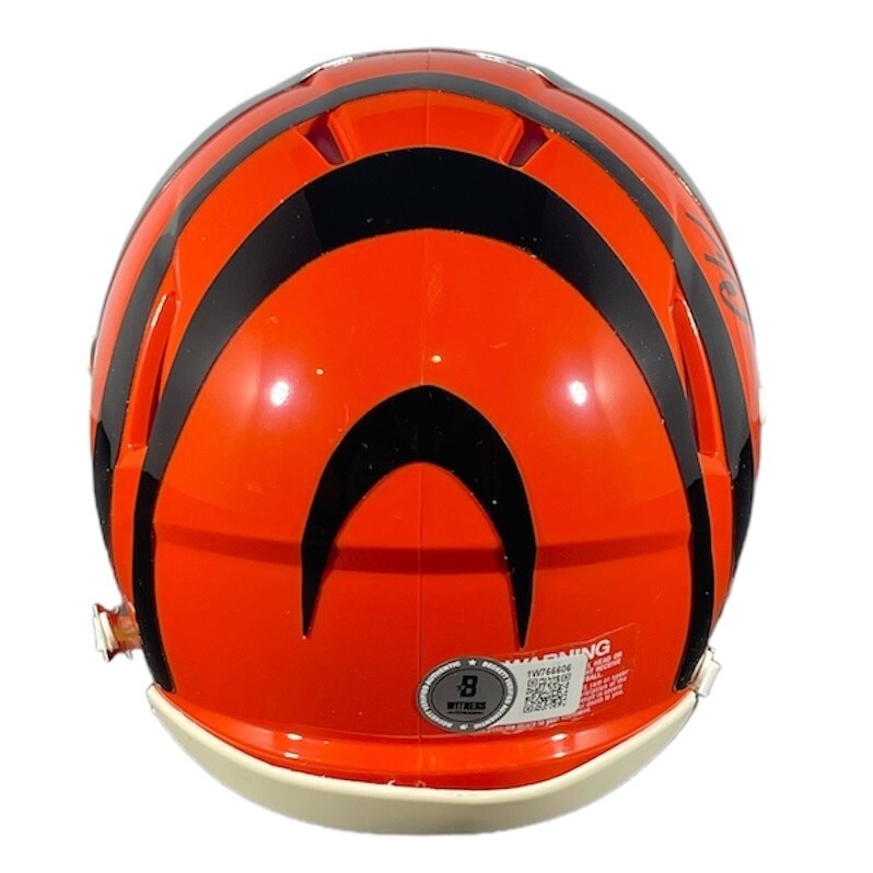 Chad Johnson Signed Bengals Speed Mini Helmet Beckett Witness BAS COA