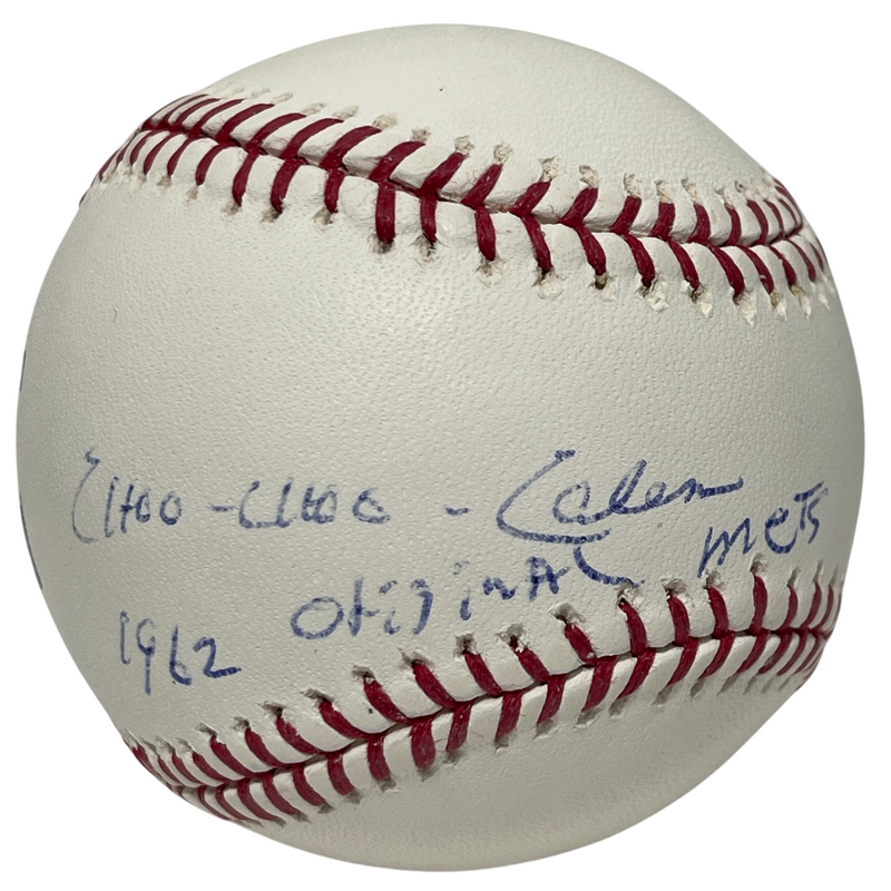 Choo-Choo Coleman Signed ROMLB Baseball w/ 1962 Original Mets JSA COA