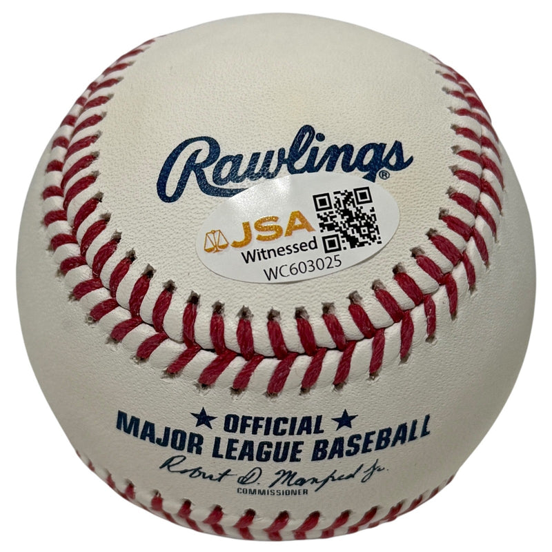 Steve Trachsel Signed ROMLB Baseball w/ Human Rain Delay Insc JSA Witness COA