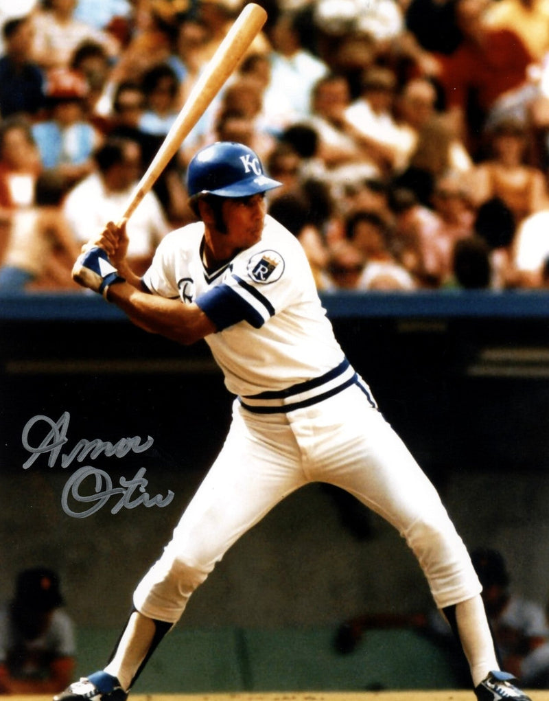 Amos Otis Signed Autographed Kansas City Royals  8x10 Photo LSCM COA #2
