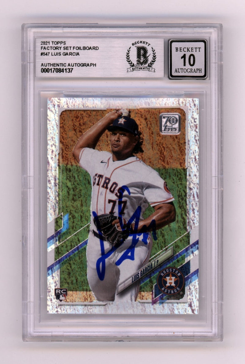 Luis Garcia 2021 Topps Foilboard #547 #/310 Rookie RC Signed BAS BGS 10 Auto