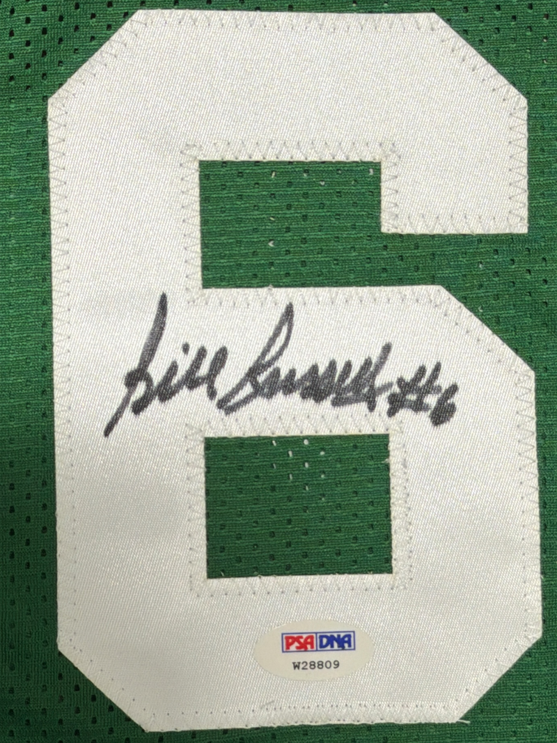Bill Russell Signed Autographed Boston Celtics Custom Jersey w/ #6 Insc PSA COA