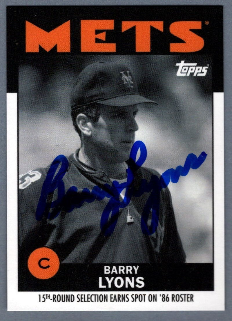 Barry Lyons Signed 2021 Topps Once Upon a Time in Queens #17 B/W LSCM COA