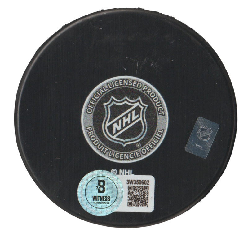 Brian Propp Signed Philadelphia Flyers 50th Puck w/ Guffaw Beckett Wit BAS COA