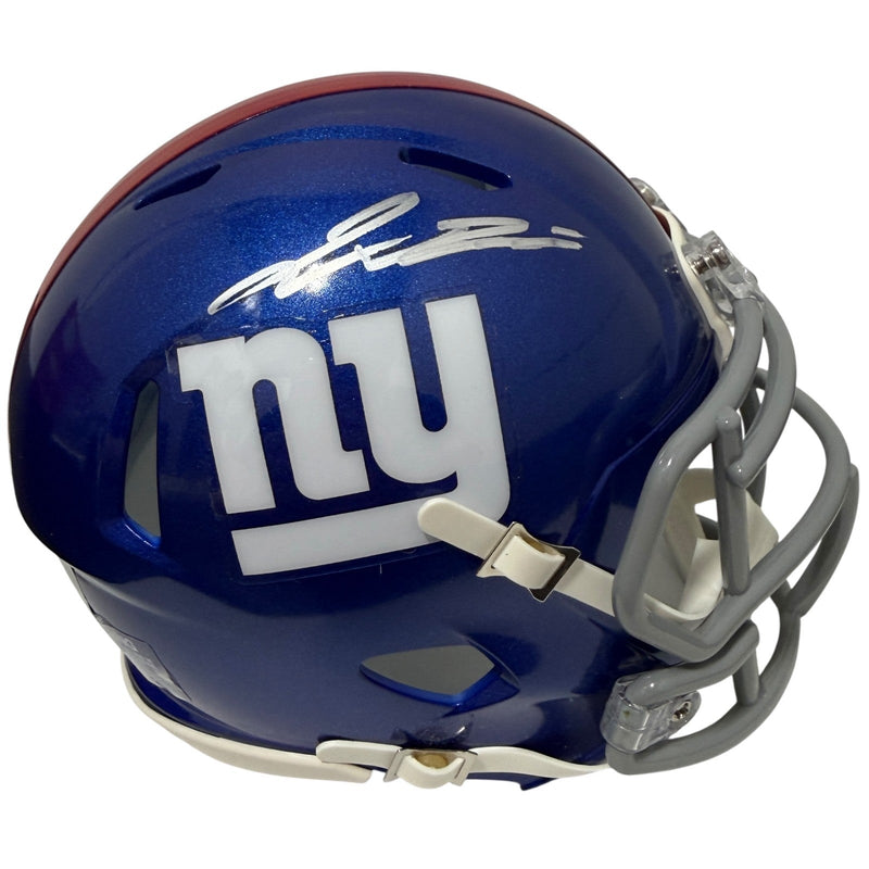 Jaxson Dart Signed Autographed New York Giants Speed Mini Helmet FANATICS COA