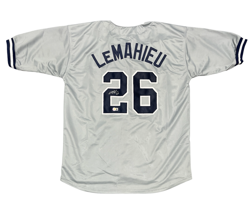 DJ LeMahieu Signed New York Yankees Custom Jersey Beckett Witness BAS COA