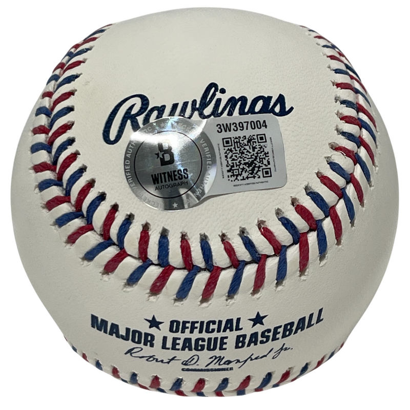 Adrian Beltre Signed Texas Rangers Logo ROMLB Baseball Beckett WITNESS BAS COA