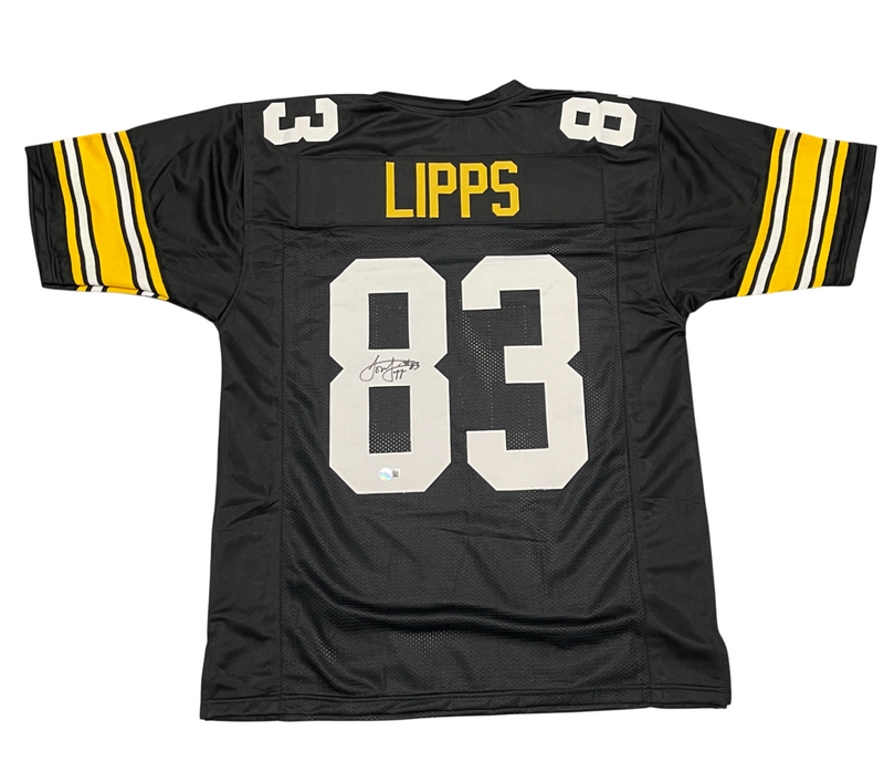 Louis Lipps Signed Pittsburgh Steelers Custom Jersey Beckett Witness BAS COA