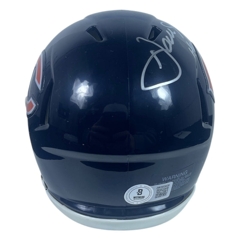 Dan Hampton Signed Bears Speed Mini Helmet w/ HOF 2002 Beckett Witness BAS COA