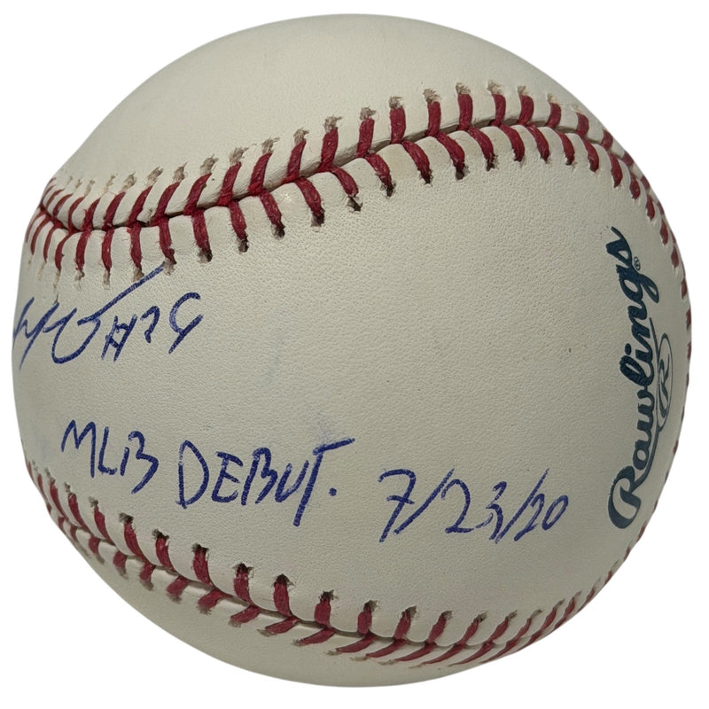 Edward Olivares Signed ROMLB Baseball w/ MLB Debut 7/23/20 LSCM COA Pirates