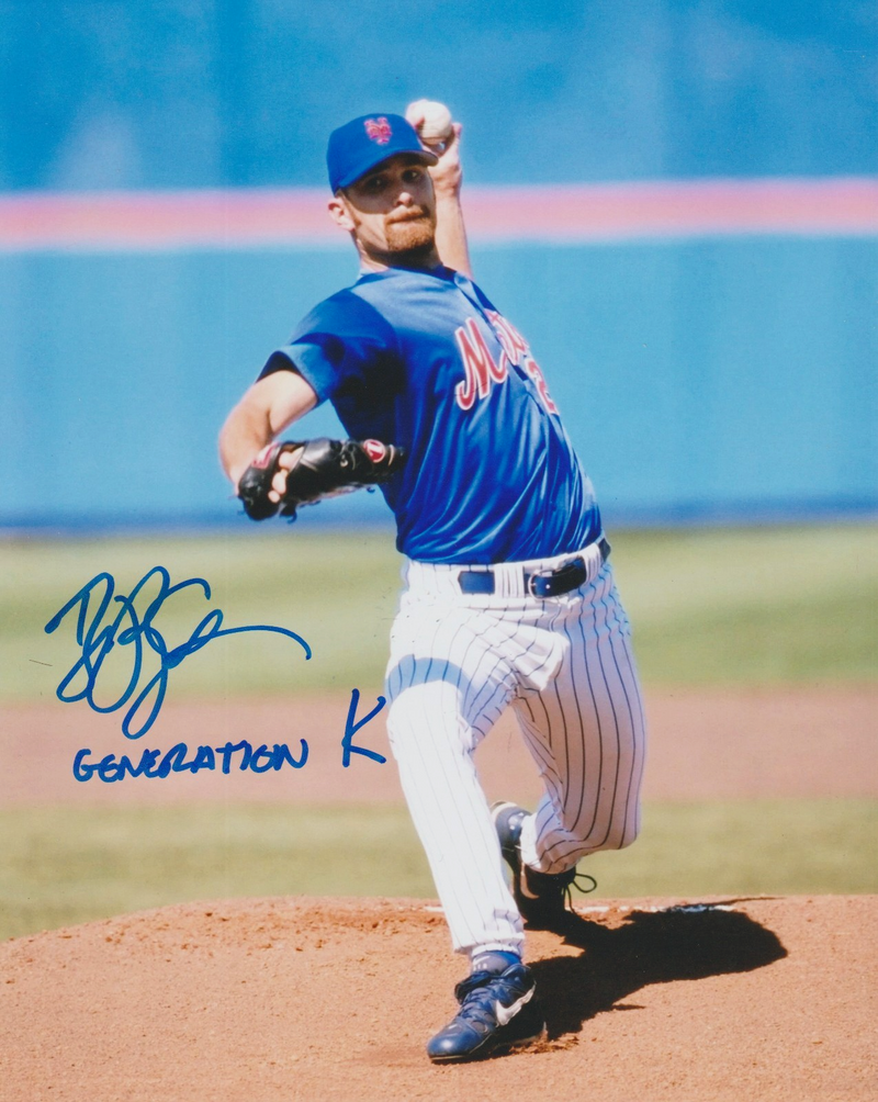 Bill Pulsipher Signed New York Mets 8x10 Photo w/ Generation K LSCM COA #1