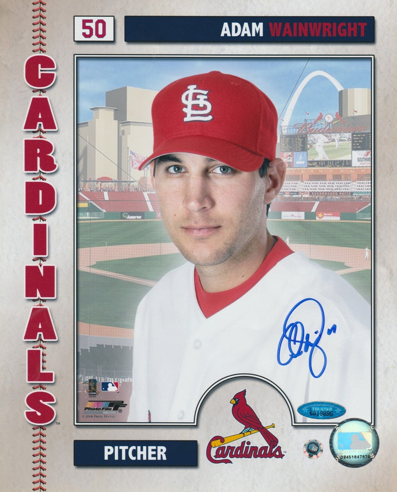 Adam Wainwright Signed Autographed STL Cardinals 8x10 Photo File TRISTAR COA
